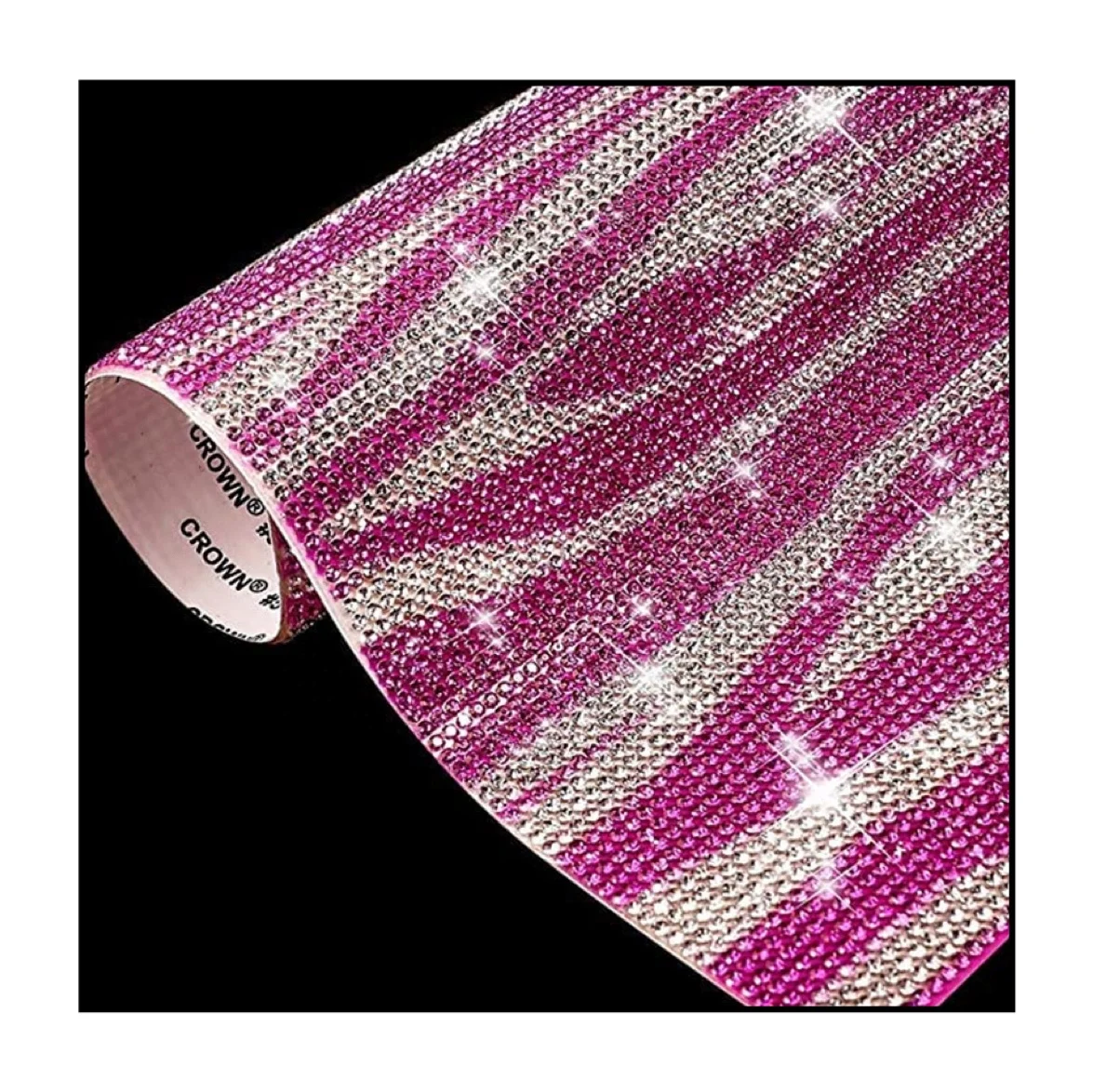 Bling Crystal Zebra Rhinestone Sticker DIY Self-Adhesive Glitter Gemstone Decor Car Home Phone Party Glass Decor Other