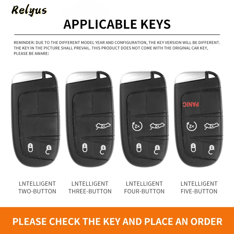 Car Logo Hot Sales Remote Key Case Cover Bag for Jeep Commander Grand WK2 KL BU MP Dodge Chrysler 200 300C Protect Accessories