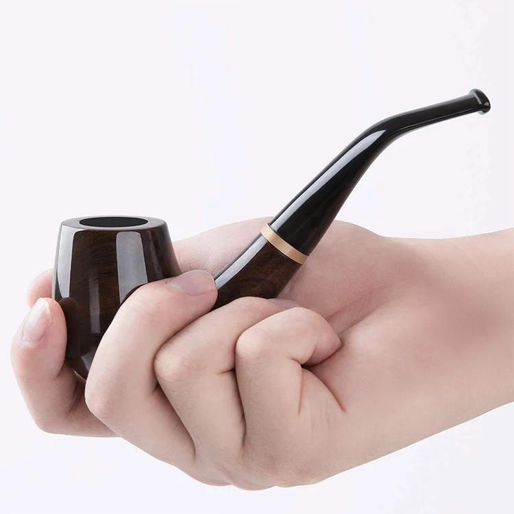 Vasprin Wholesale Customized Solid Wood Leopard Print Pipe Portable Washable Detachable Smoking Pipes