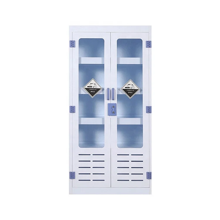 Polyethylene Acid Storage Cabinets Laboratory lockable and customized color safety storage cabinet in PP