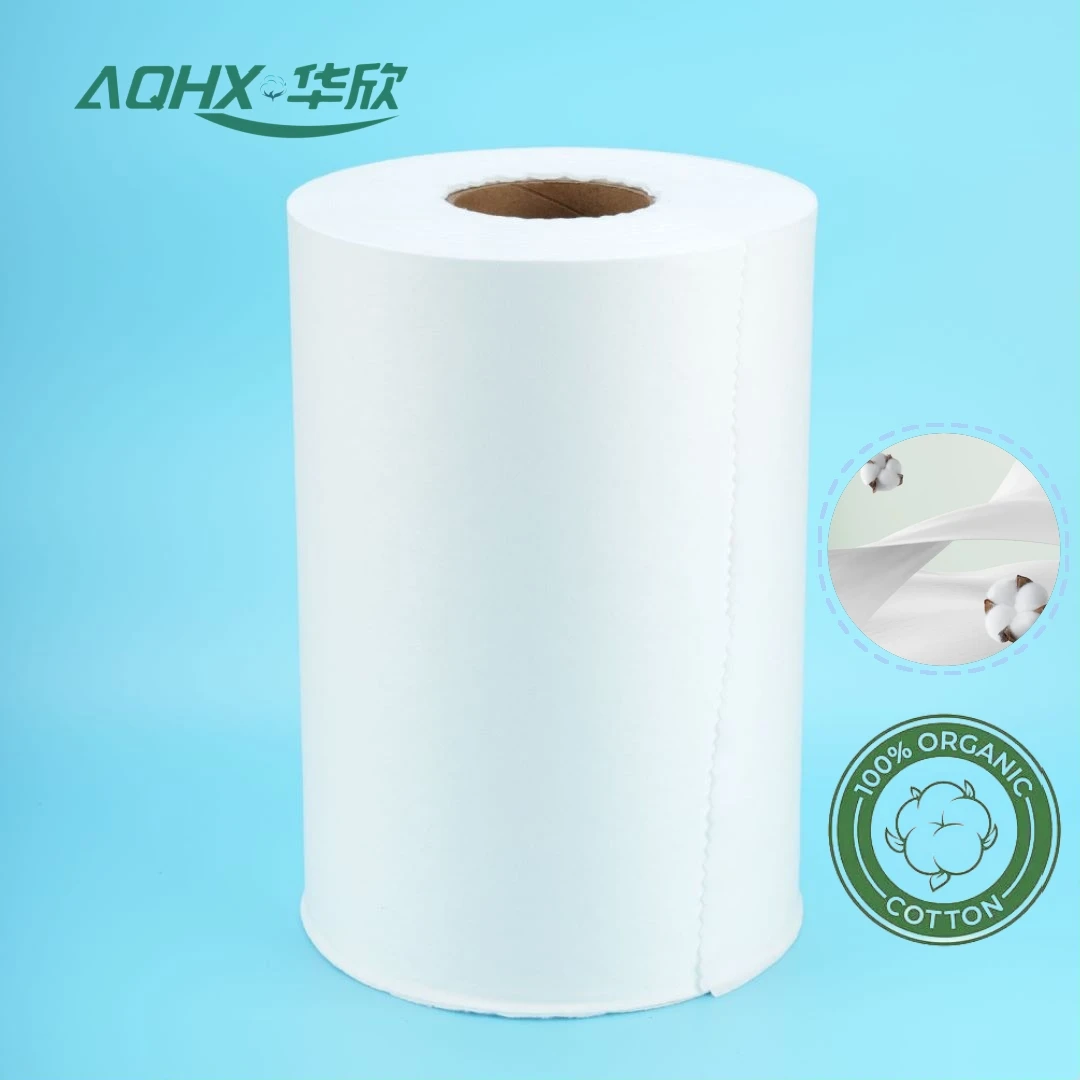 Factory direct sales can be customized organic cotton spunlace non-woven fabric as a raw material for sanitary products