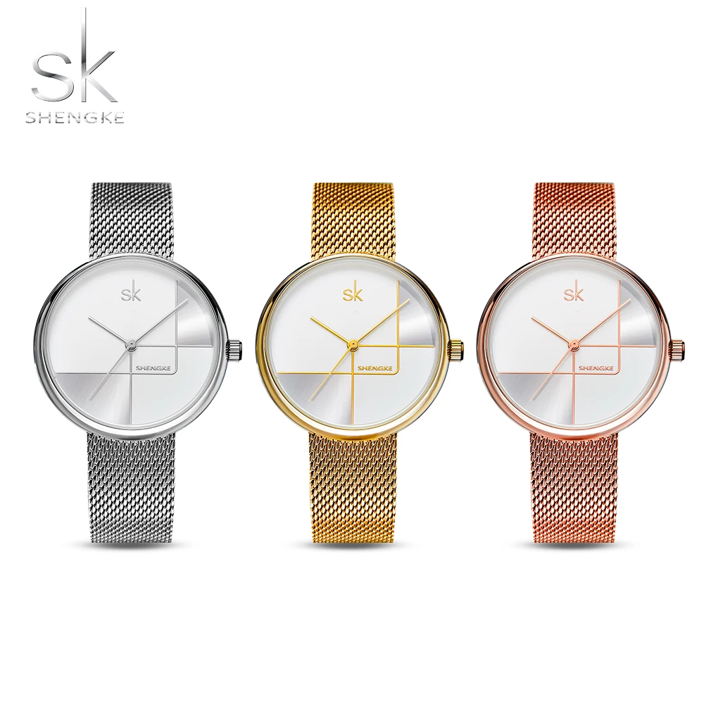 2021 Minimalist Silver SS Mesh Female Wrist Watches Elegant Stylish PC 21 Movement  Women Quartz Watches K0105L