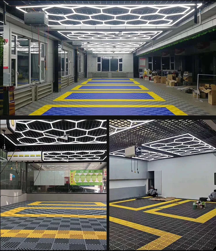 Factory wholesale Easy Assembly Commercial Hexagon Light For Shop Use car wash station light