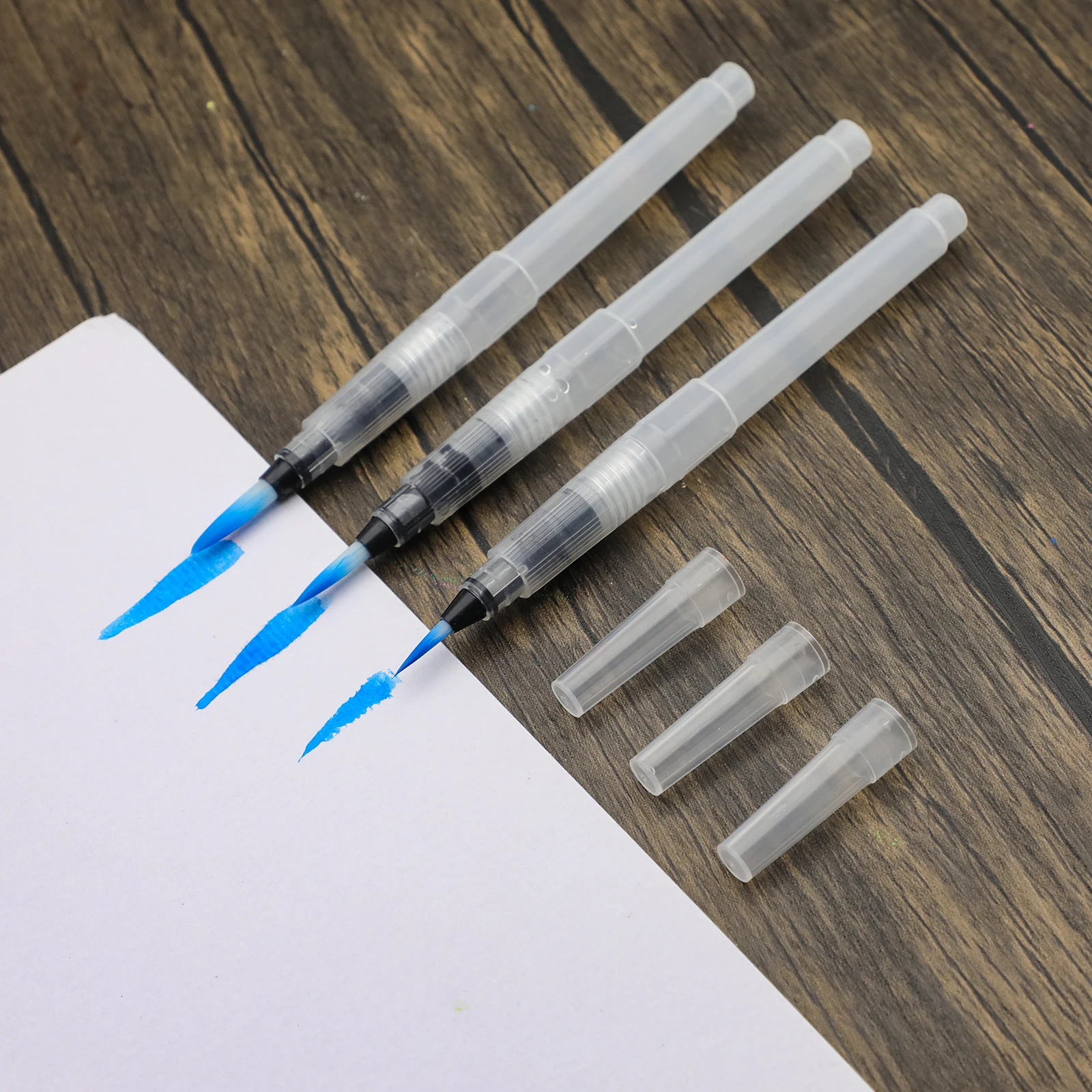 Artmate 15cm 3pcs refillable round head soft watercolor art painting brush water pen set art supplies for beginner