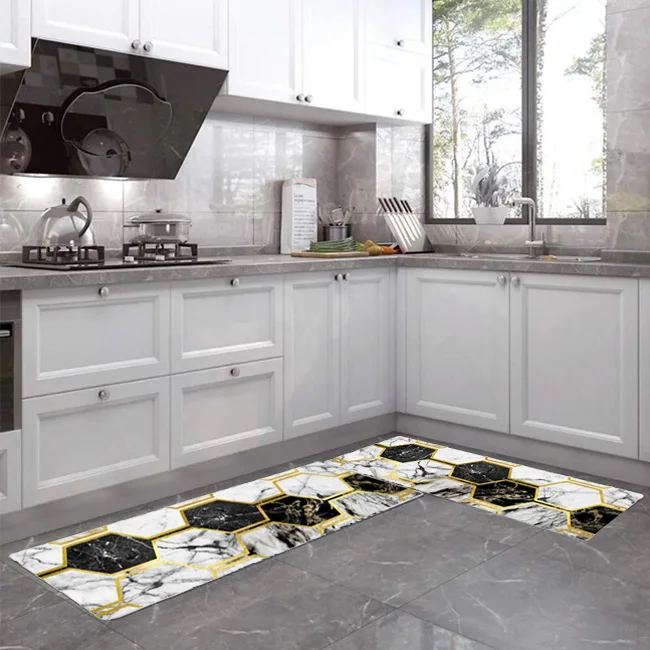 Hot Sale Waterproof Non Slip Anti Fatigue Printed Indoor PVC Kitchen Floor Mats