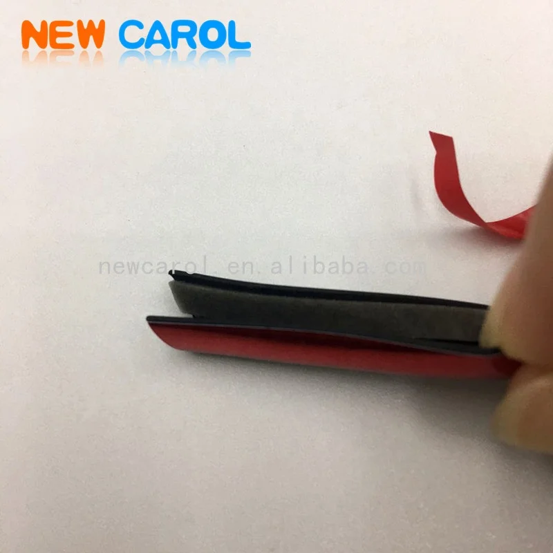 Red Chrome U shape Car Auto Door Decorative Edge Trim Rubber PVC EPDM Seal Strip