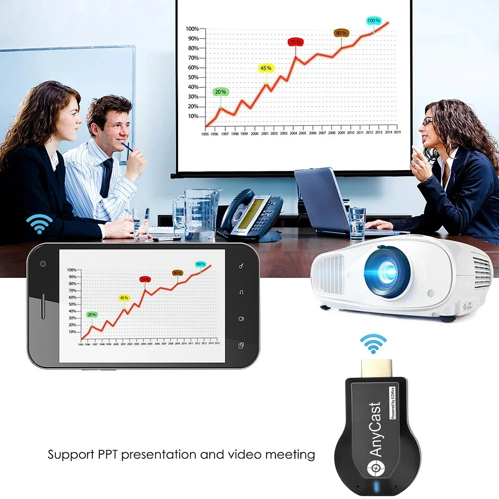  Горячая Распродажа удобная переноска Anycast M2 Plus Miracast Hd Mi 1080p передатчик ТВ Беспроводной Wifi адаптер