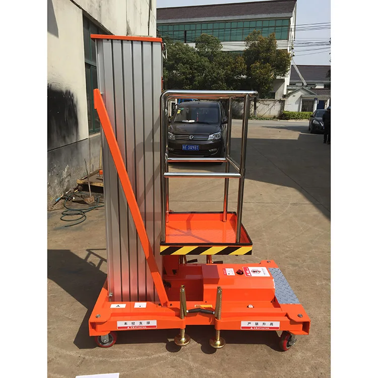 тока одномачтовый подъемный платформ одного подъема человека алюминиевая электрическая воздушная Рабочая платформа