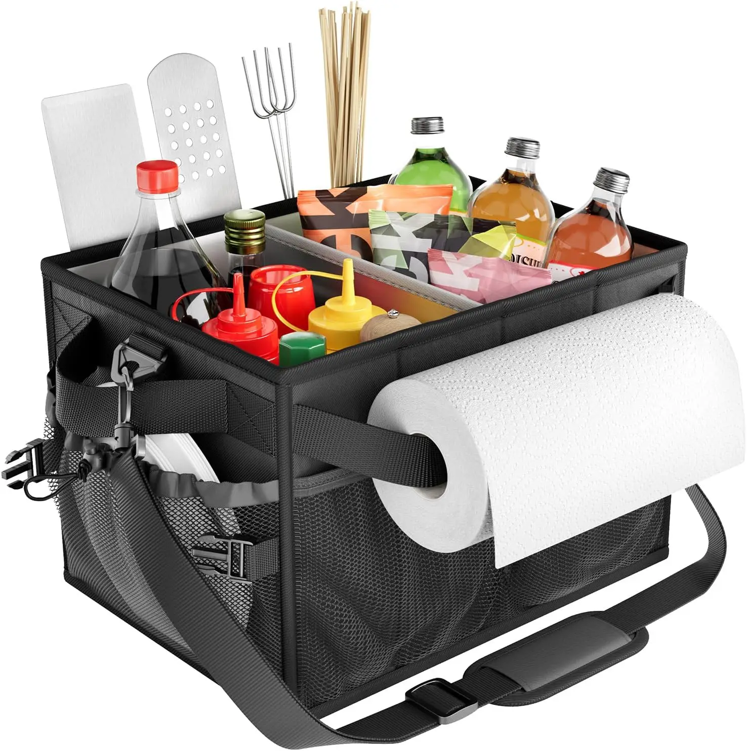 2023 Custom Multi-function Waterproof Organizer Picnic Accessories Basket Bags BBQ Tools Camping Equipment
