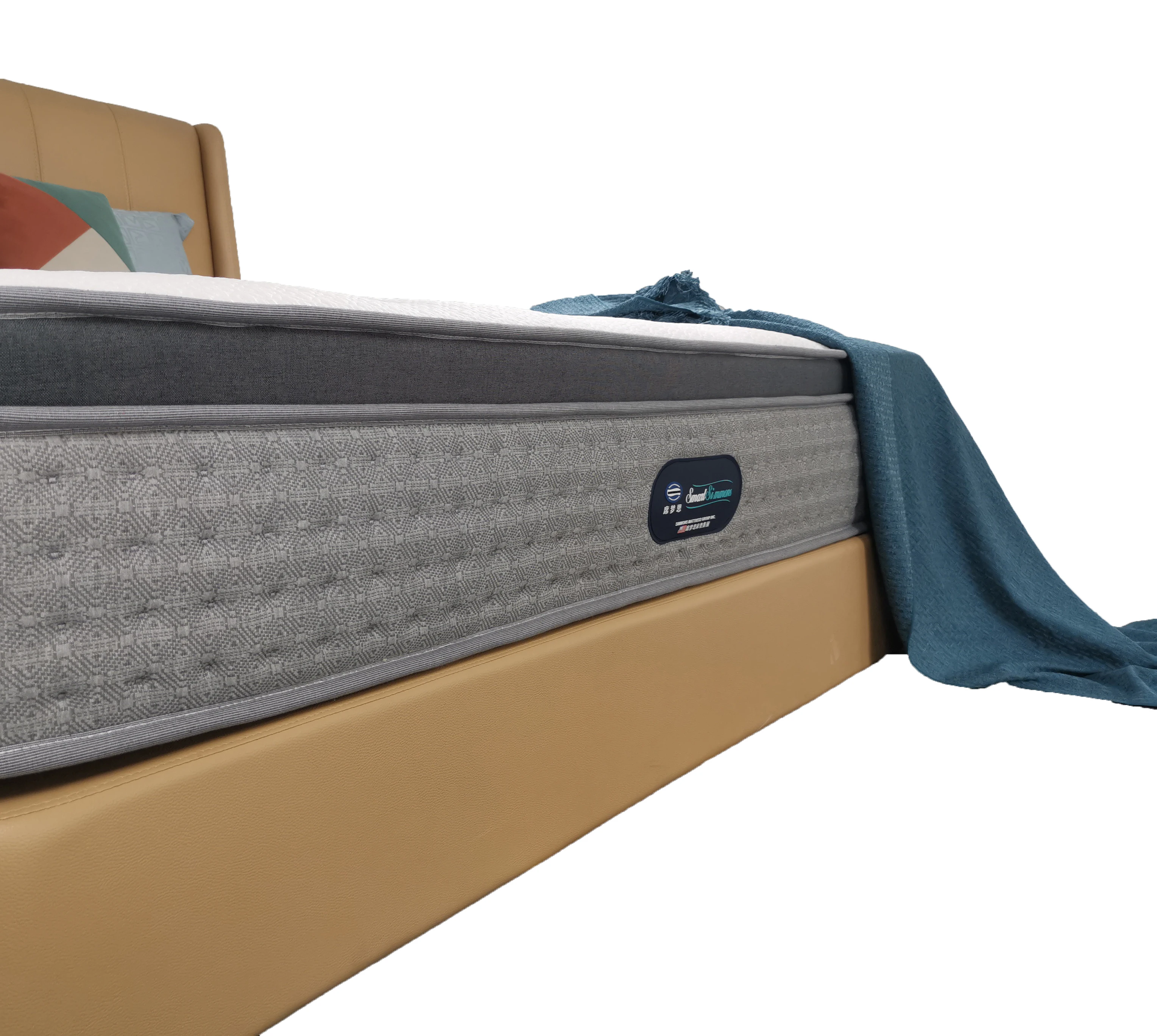 NEW Arrival Vacuum Compressed Packing Gel Memory Natural Latex Head to Toe Support Pocket Spring Mattress