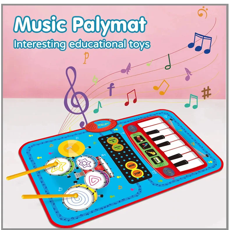 BGL electronic piano music rhythm play carpet Dancing Music Keyboard Playmat