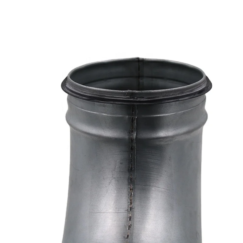 Ventilation spiral round duct pipe fitting galvanized steel 90 degree bend with gasket