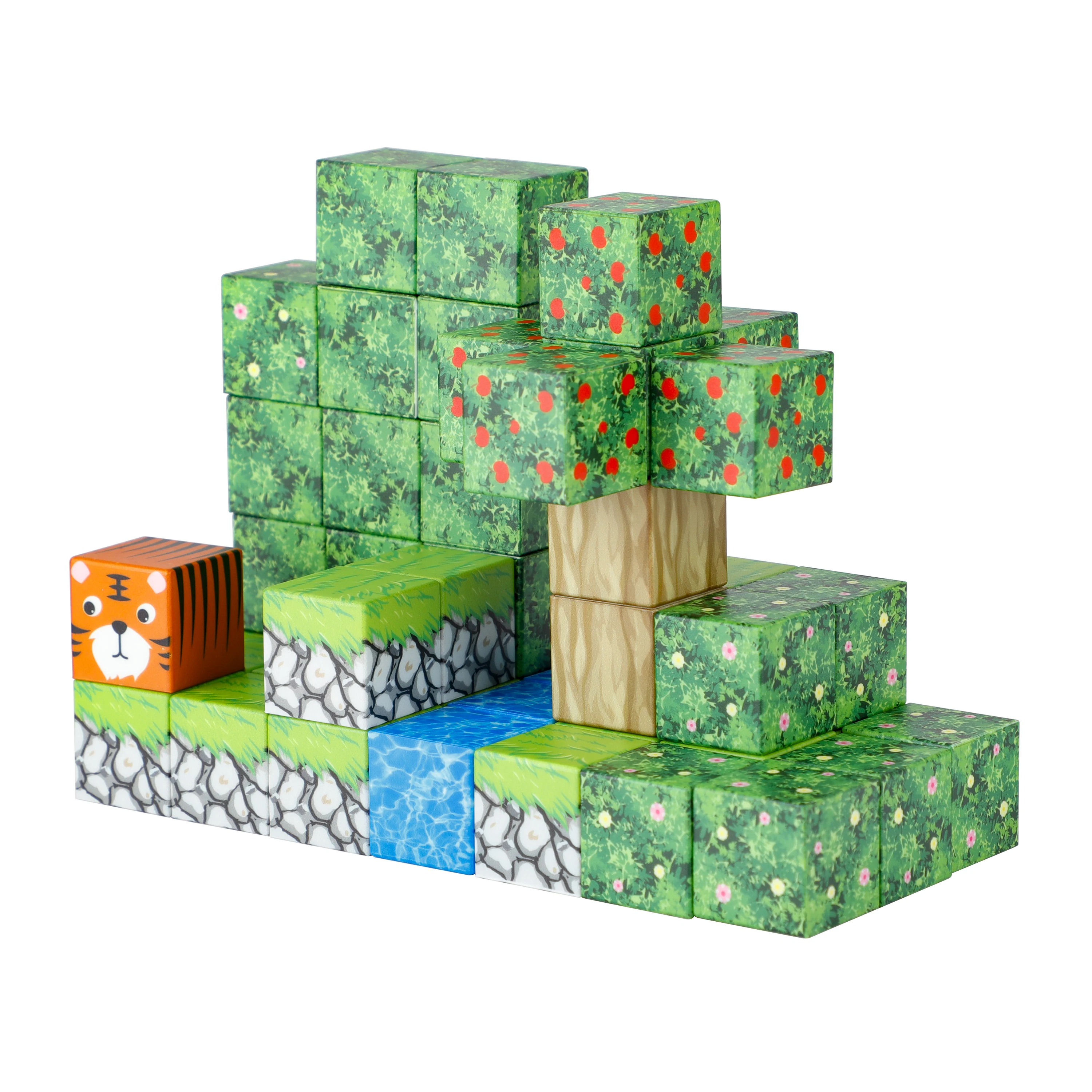 115 PCS Magnetic Blocks Build Mine World Edition for Boys Girls STEM Montessori Sensory Cubes Construction Toys OEM