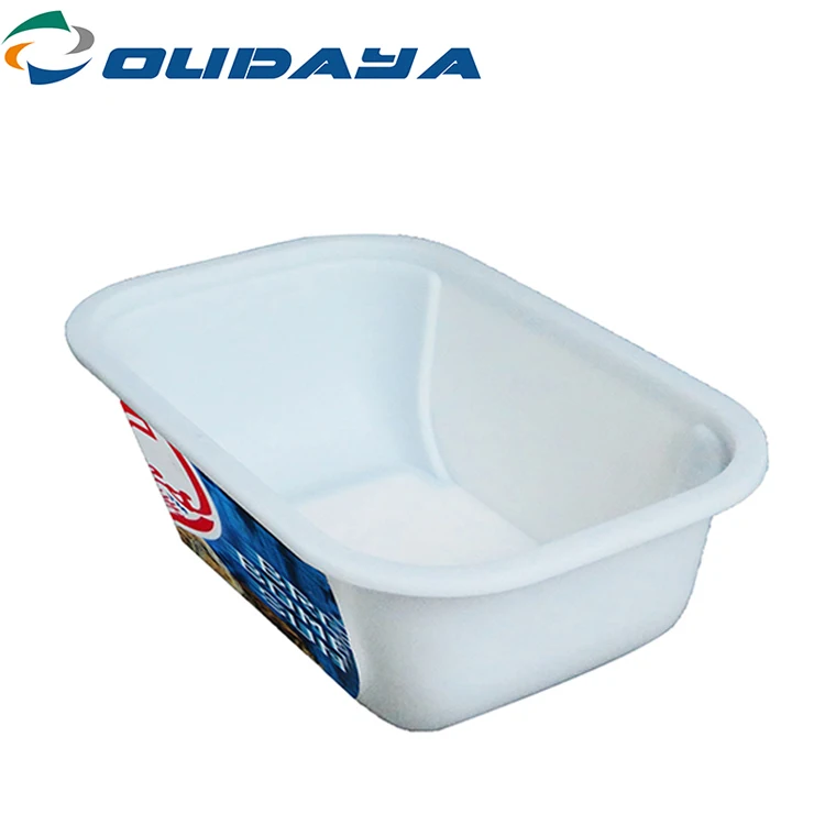 250g 500g custom printing oval shape plastic food container butter margarine tub and lid