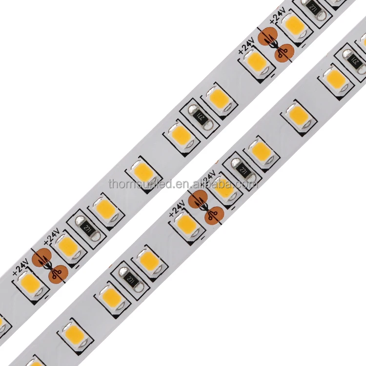 
24V white pcb rgb cw 120leds non-waterproof ip20 led strip light SMD2835 led strip 