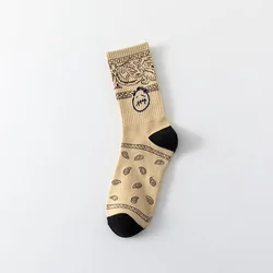 New Style Hot Sale Fashion Funny Paisley Hip-hop Skateboard Stocking Soft Cotton Popular Couples Cartoon Socks Sox