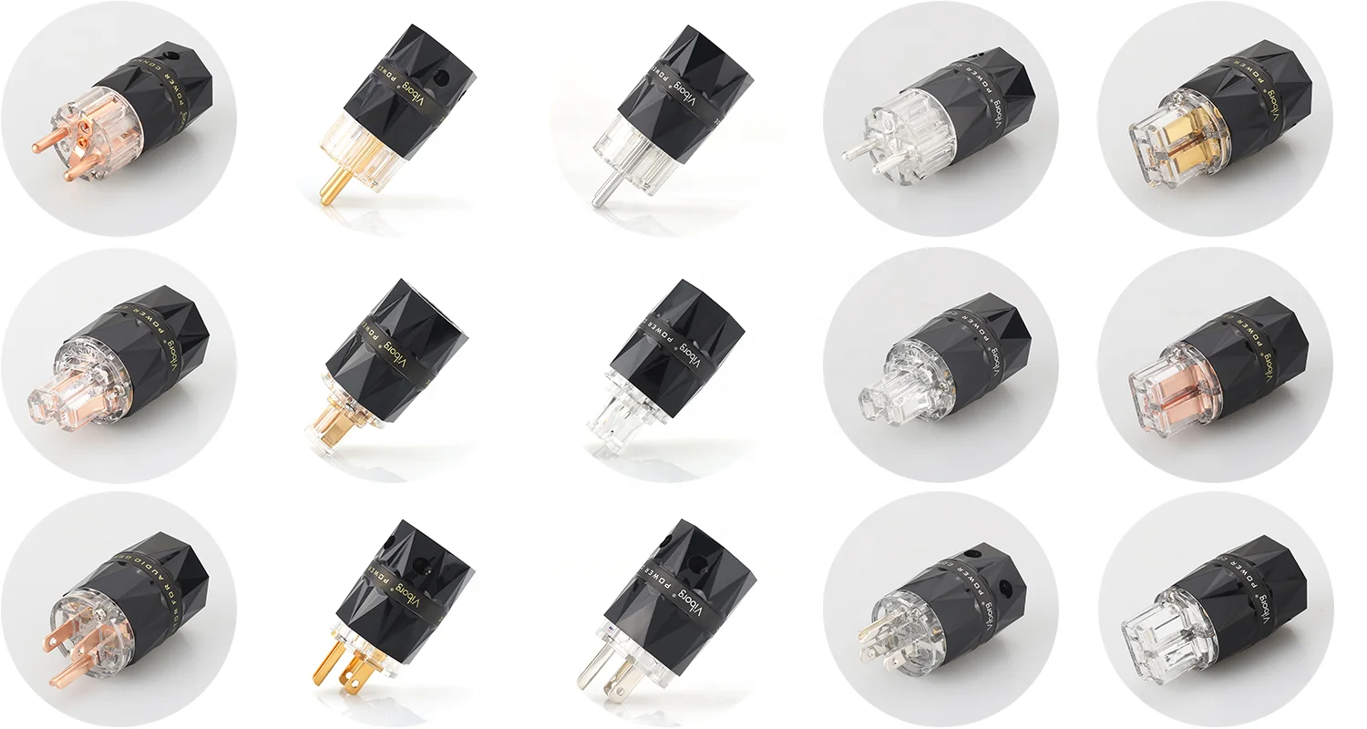 Viborg VF508 Pure Copper AC Power Cord Figure 8 IEC C7 Plug for audio power cable