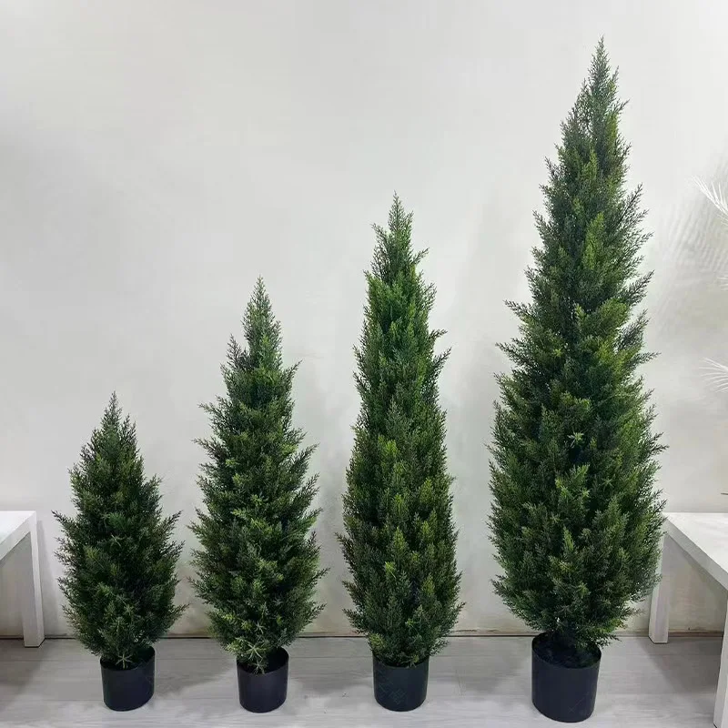 Green simulation Artificial Pine Tree Artificial Trees For Outdoor Indoor Decorative Durable Plastic Plant
