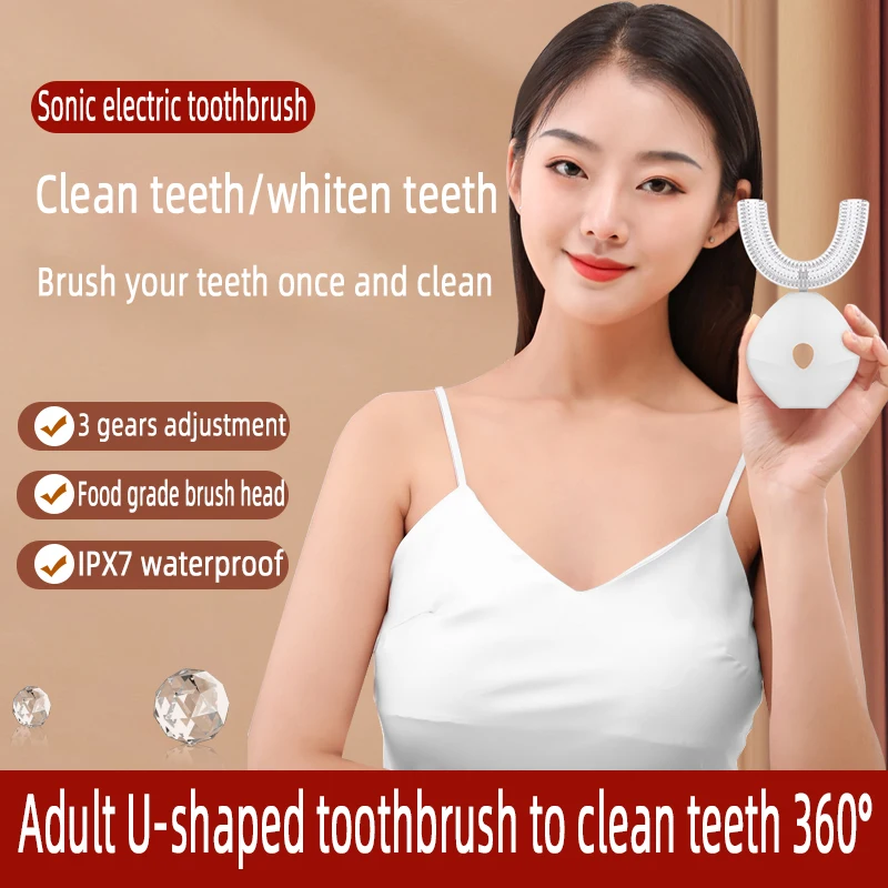 Simple Texture Innovative Modern U Shape Adult Toothbrush Electric For Sale