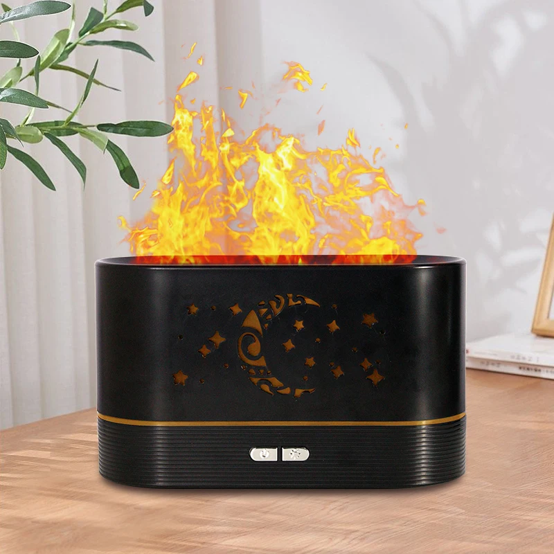Moon Hollow Creative Simulation of Fire Aromatherapy Machine 5V Home Office Home Aromatherapy Fire aroma diffuser Desktop