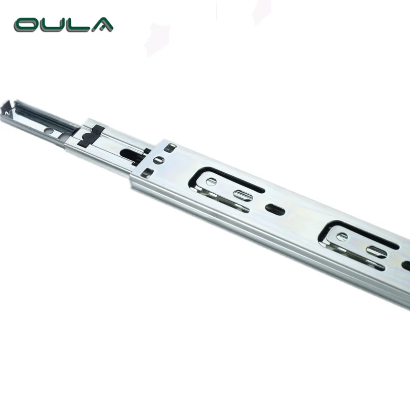 Modern 3-Fold Full Extension Ball Bearing Drawer Slide Factory High Quality Zinc Finish for Cabinets & Furniture for Kitchen Use