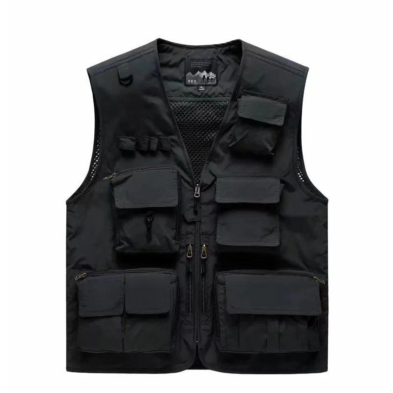 Jinteng Wholesale Custom Logo High Quality Man Gilet Sleeveless Fishing Utility Vest Tactical Vest With Pockets Utility Vests