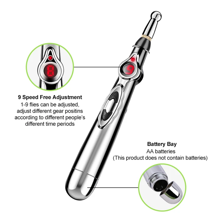 Dropshipping 3 in1 Electronic Acupuncture Meridians Laser Therapy Heal Massage Meridian Energy Pen