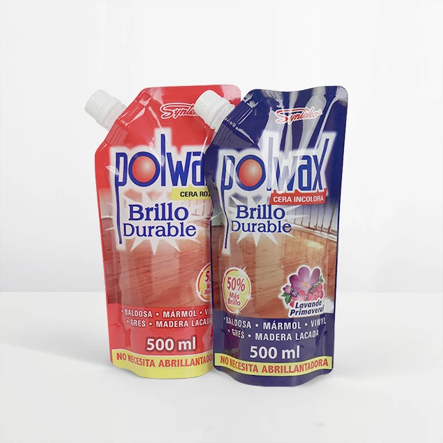 Plastic Liquid Washing Powder Packaging Bag Laundry Detergent Doypack spout pouch