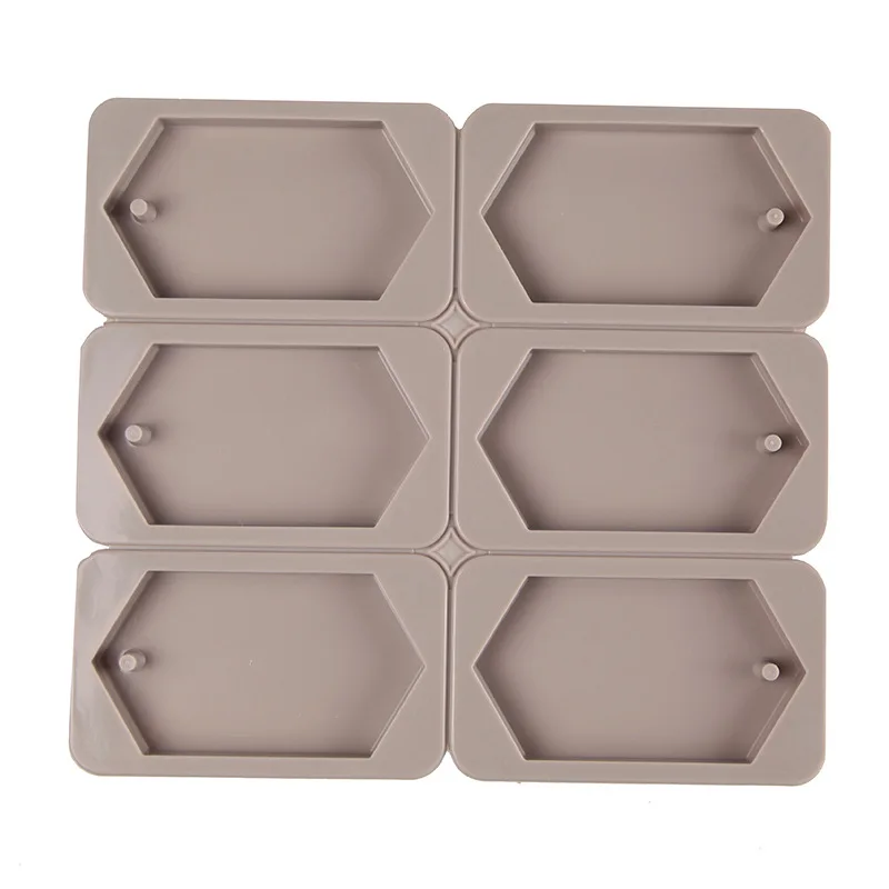 Six-piece tearable diamond-shaped diy aromatherapy wax tablets epoxy pendant plaster fragrant stone decorative silicone mold