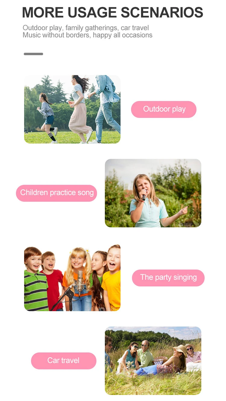 3-in-1 Portable Hand Speaker Wireless Karaoke Microphone for iPhone Android iPad PC