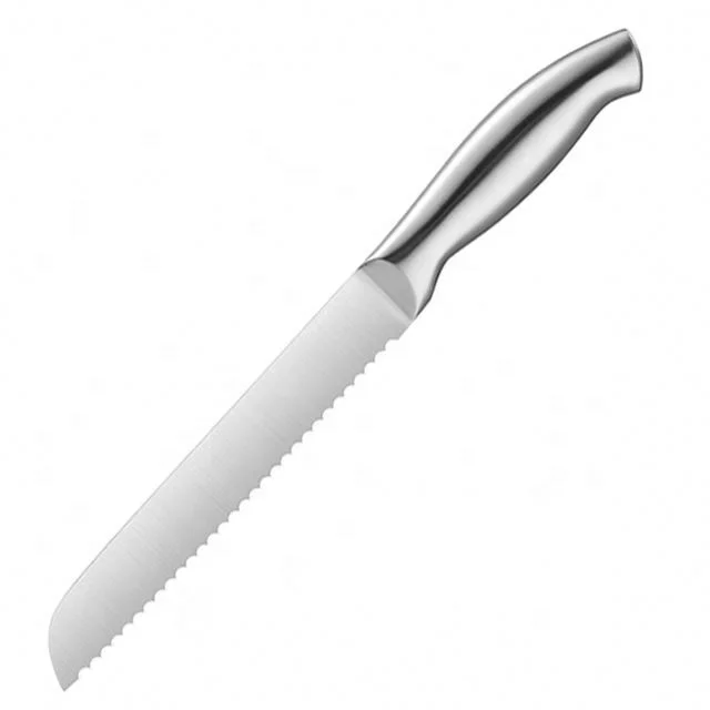 Serrated Bread Knife 8 Inch with stainless steel handle for family