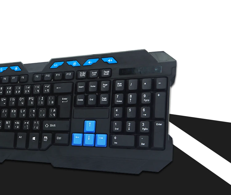 Wholesale Ergonomics Durable USB Gaming Wired Multimedia keyboard for office computer home PC