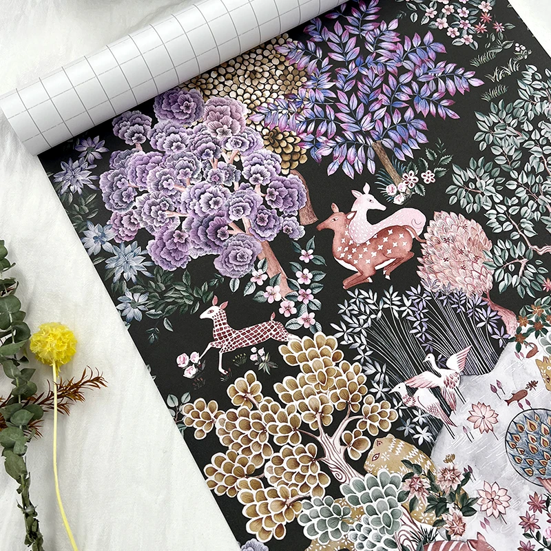 High Quality Wholesale self adhesive 3d Floral Wallpaper For Home Decor Bedroom Design Living Room Background Wall Paper