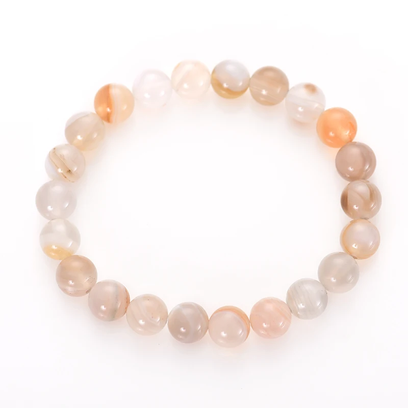 Healing Crystal Beads Round String Beaded Adjustable Bracelet For Men Women Wholesale 8mm Colorful Birthstone Natural Stone
