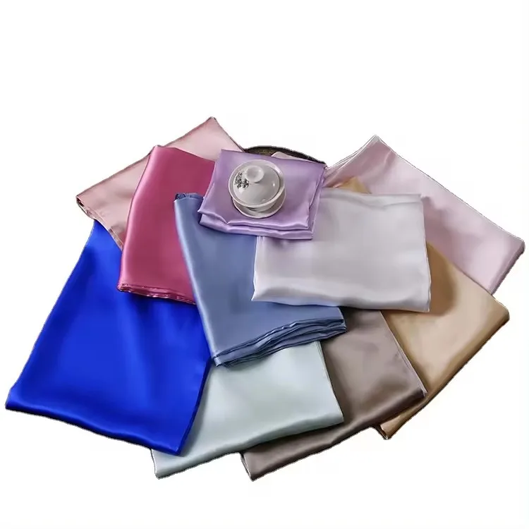 Luxury Pure Mulberry Silk Pillowcase 100% Satin Silk Pillow Case Knitted 17 Plain Pillow Covers Customized Color