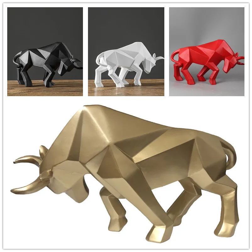 Jiayi Abstract Gold Bull Statue Bull Statues for Sale White Bull Statue Decoration