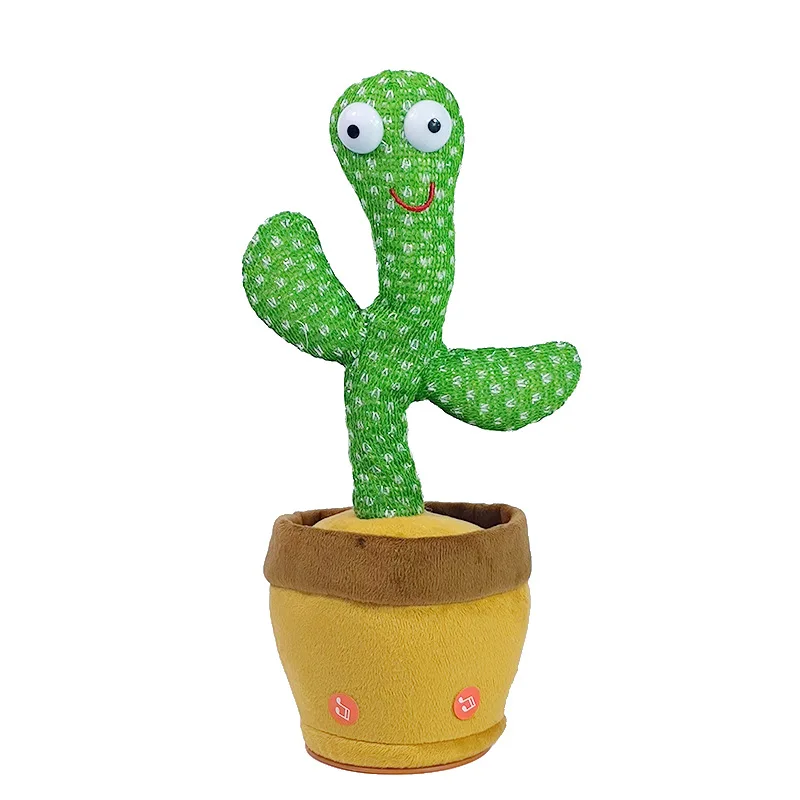 Stuffed Flowerpot Twisting Dance Cactus Doll Talking Singing Music Talking Dancing Plush Toy Hot Sale Products Cute Unisex 566
