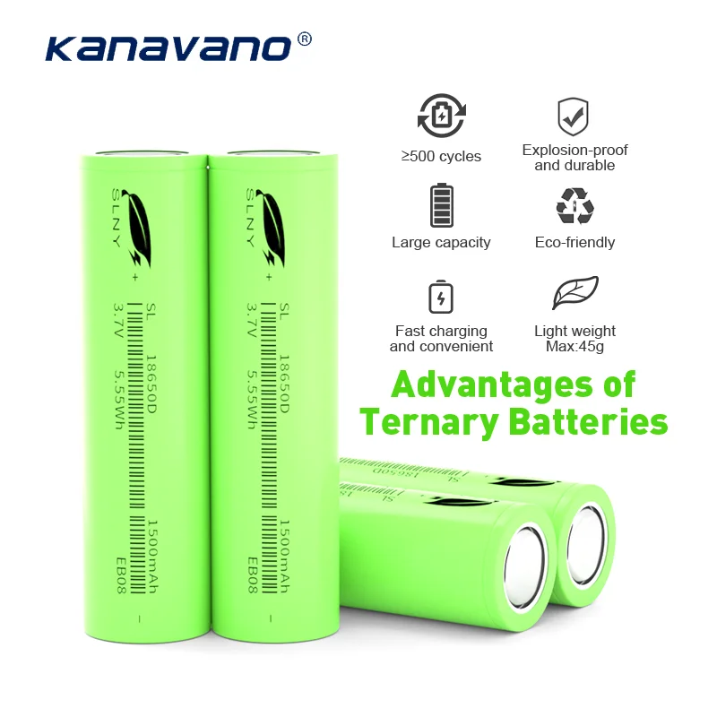 Factory direct sale 5C discharge rate NCM 1500mah 3.7v rechargeable 18650 li ion battery