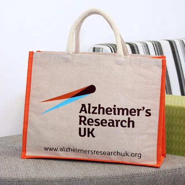 Wholesale Cheap Price Juco Grocery Shopping Bags With Cotton Web Handle Fine Quality Custom Printed Market Shopping Juco Bag