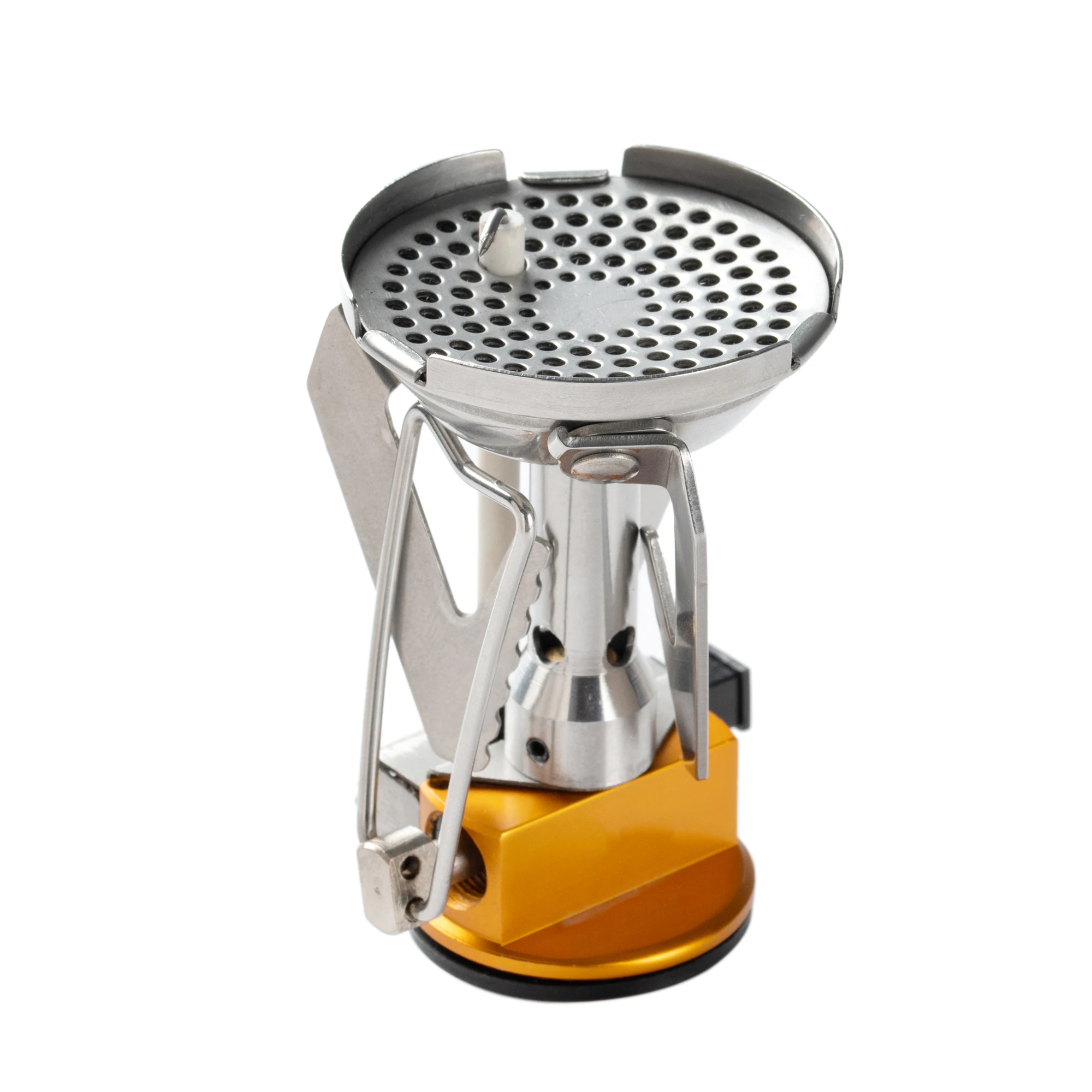 1PC Customized Logo Portable Gas Stove Stainless Steel Ultralight Mini Intergrated Stove Outdoor Backpacking Camp Stove