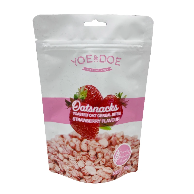 Recyclable Stand Up Bag with Zip Lock Stand Up Pouches with Zipper Plastic Zipper Packaging Plastic Zipper Bag for Food