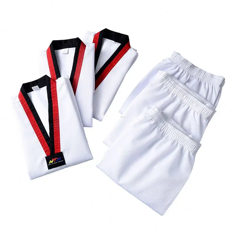 Chinese Manufacturer Beginner Trainingkids New Style Dobok Taekwondo Uniform White
