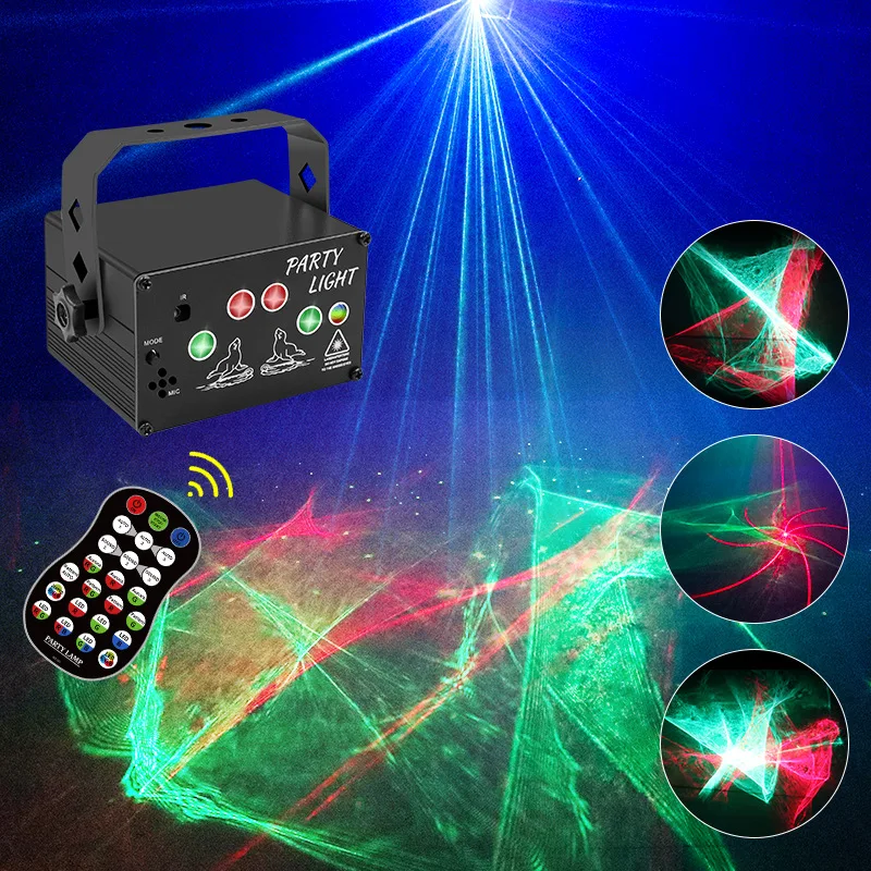 UV Remote projector RGB DJ beam Christmas light Projector Mini disco laser light show party laser light