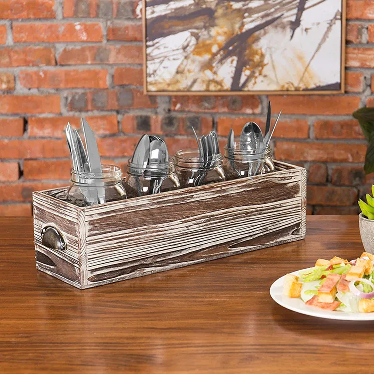 Window desktop flowers planters holder wooden crate boxes for decorations