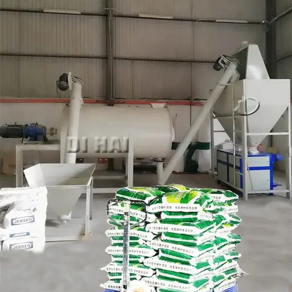 Mini dry mortar plant,floor screed mortar mix machine