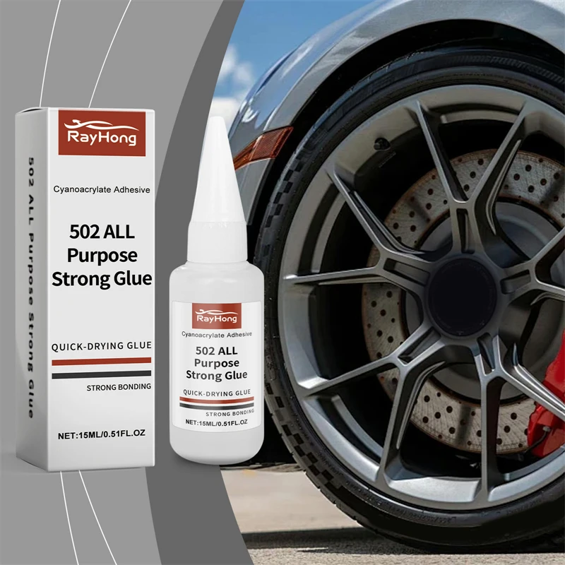 Rayhong 15ml 502 all purpose strong glue strong adhesive waterproof durable quick drying car truck tires crack repairing glue