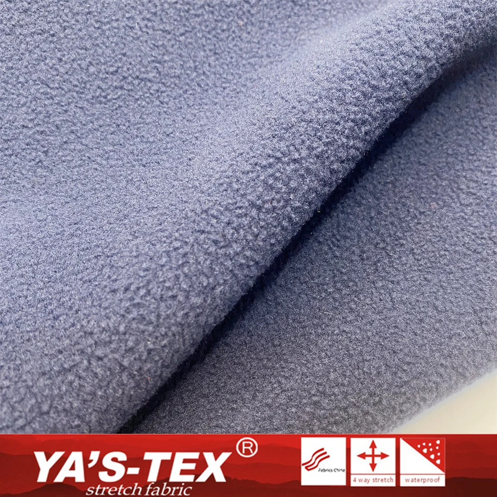 Recyced yarn Polyester Polar Fleece Double Brush Double Shaking Eco friendly Anti Pill Fleece fabric for Jacket