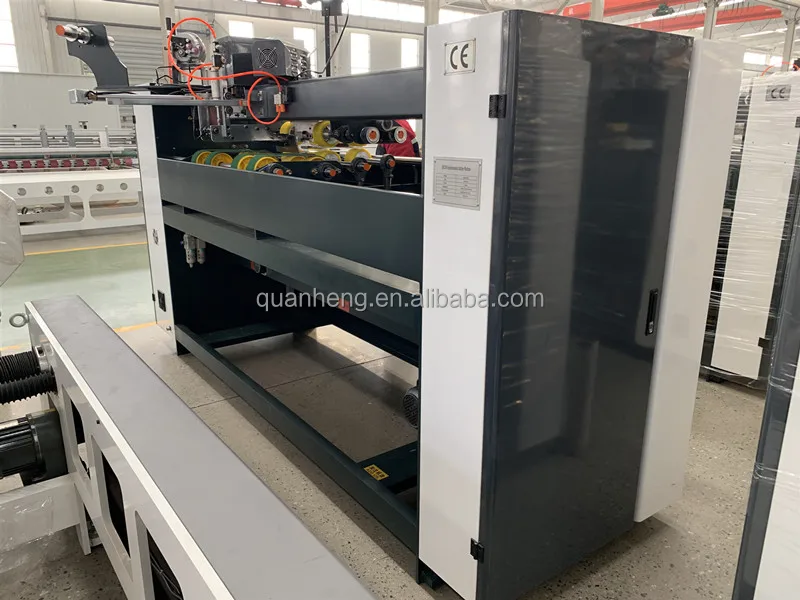 QH pack Semi - auto Carton Box Stitching Machine / carton box making machine