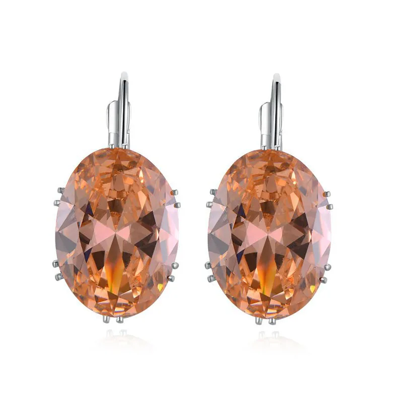 Summer ladies vintage minimalist square lab grown diamond earrings