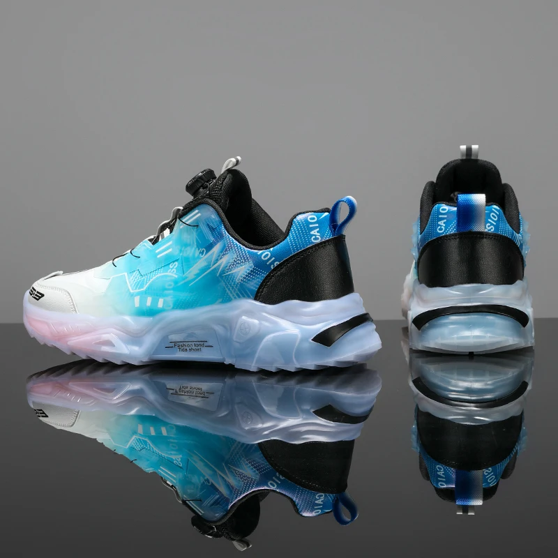 2024 Factory made new Popcorn TPU Men casual shoes sport walk lazy shoelaces wheel running shoes